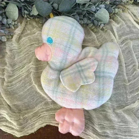 Playskool Hasbro 1987 Snuzzles blankies Pillows Duck Baby Stuffed Plush 5402